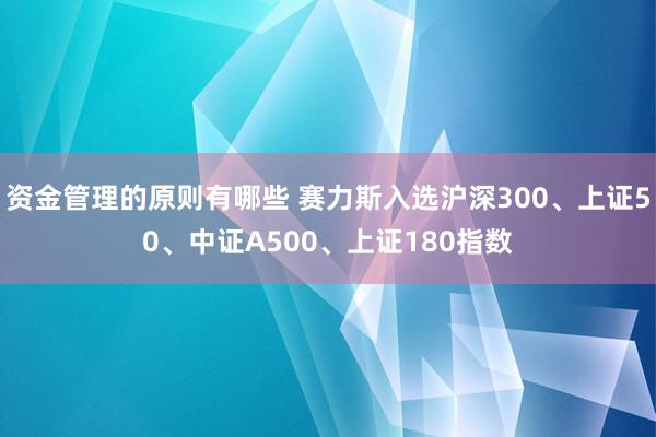 资金管理的原则有哪些 赛力斯入选沪深300、上证50、中证A500、上证180指数