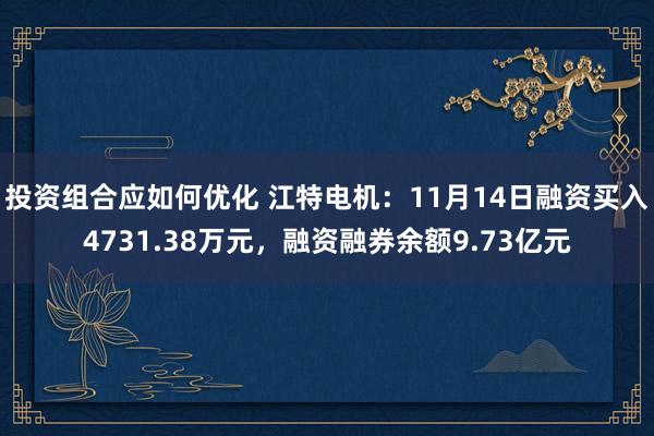 投资组合应如何优化 江特电机：11月14日融资买入4731.38万元，融资融券余额9.73亿元