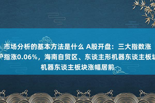 市场分析的基本方法是什么 A股开盘：三大指数涨跌不一，沪指涨0.06%，海南自贸区、东谈主形机器东谈主板块涨幅居前