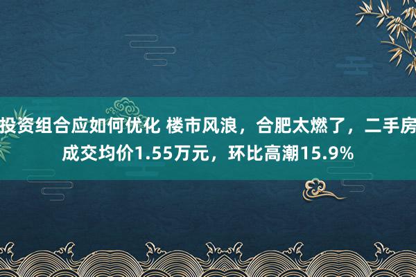 投资组合应如何优化 楼市风浪，合肥太燃了，二手房成交均价1.55万元，环比高潮15.9%