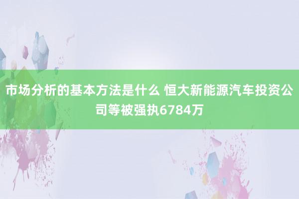 市场分析的基本方法是什么 恒大新能源汽车投资公司等被强执6784万