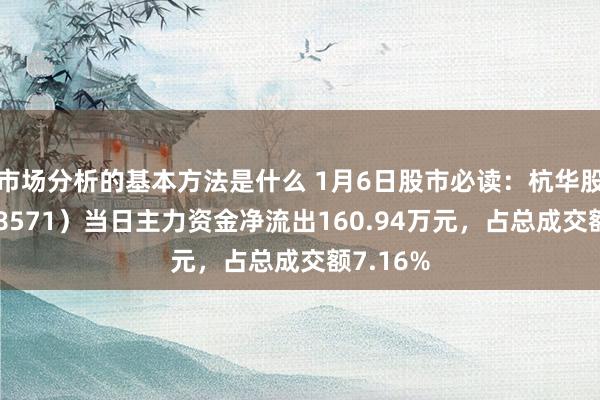 市场分析的基本方法是什么 1月6日股市必读：杭华股份（688571）当日主力资金净流出160.94万元，占总成交额7.16%