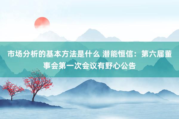 市场分析的基本方法是什么 潜能恒信：第六届董事会第一次会议有野心公告