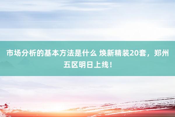 市场分析的基本方法是什么 焕新精装20套，郑州五区明日上线！