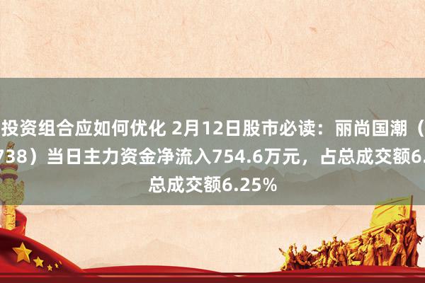 投资组合应如何优化 2月12日股市必读：丽尚国潮（600738）当日主力资金净流入754.6万元，占总成交额6.25%