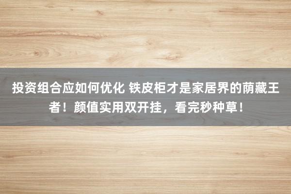 投资组合应如何优化 铁皮柜才是家居界的荫藏王者！颜值实用双开挂，看完秒种草！