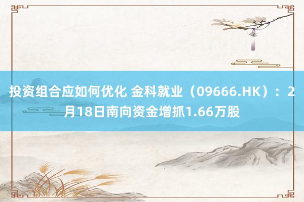 投资组合应如何优化 金科就业（09666.HK）：2月18日南向资金增抓1.66万股