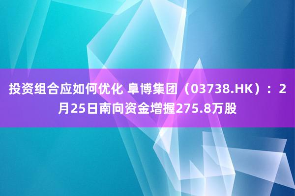 投资组合应如何优化 阜博集团（03738.HK）：2月25日南向资金增握275.8万股