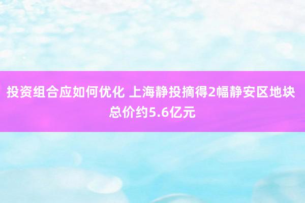 投资组合应如何优化 上海静投摘得2幅静安区地块 总价约5.6亿元