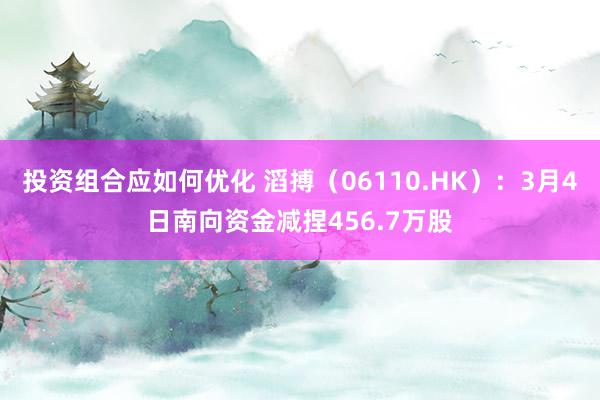 投资组合应如何优化 滔搏（06110.HK）：3月4日南向资金减捏456.7万股