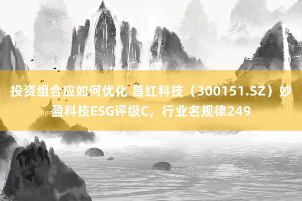 投资组合应如何优化 昌红科技（300151.SZ）妙盈科技ESG评级C，行业名规律249